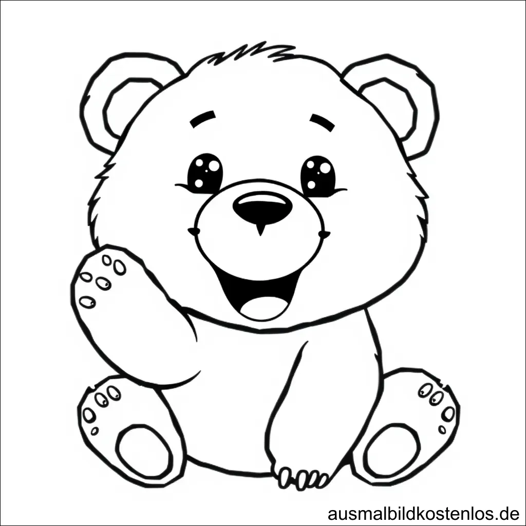 Bär Ausmalbild Einfach