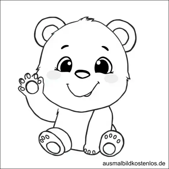 Bären Baby Ausmalbild