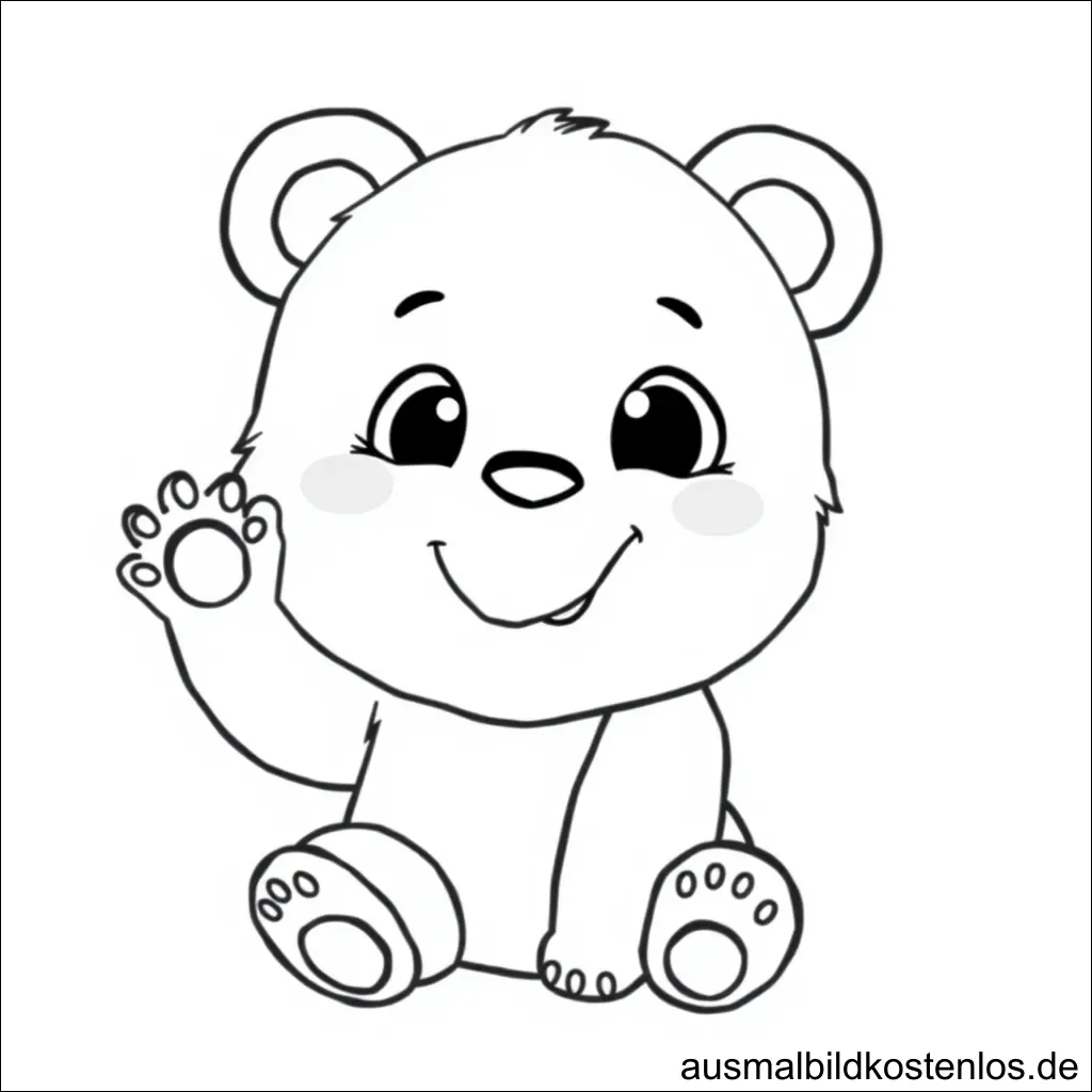Bären Baby Ausmalbild