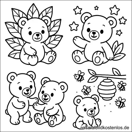 Bärenbabys Ausmalbild