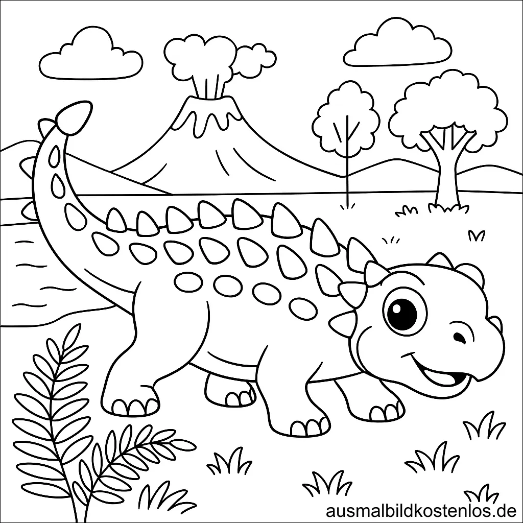 Ankylosaurus Dinosaurier Malvorlage