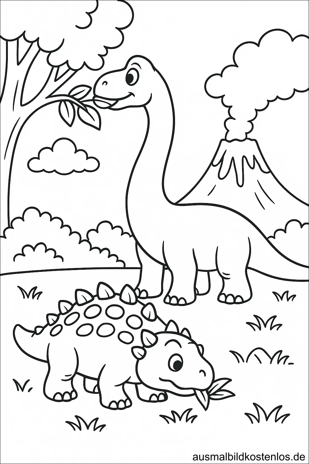 Dinosaurier Malvorlage Ausmalen Schulkinder