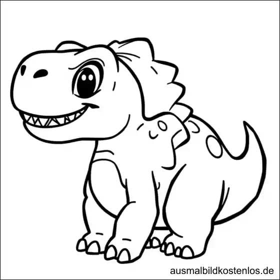 Dino Malvorlage zum Ausmalen im Kindergarten