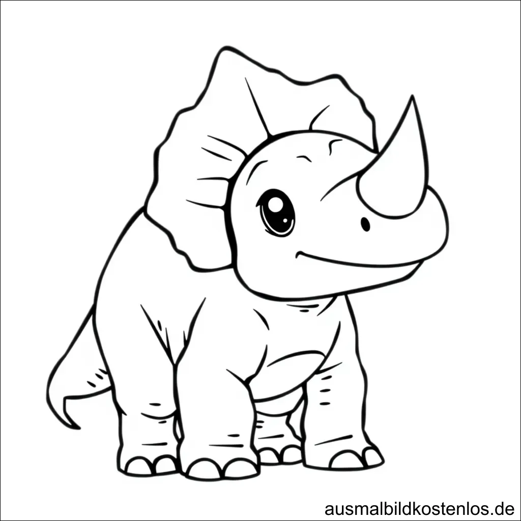 Triceratops Malvorlage zum Ausmalen