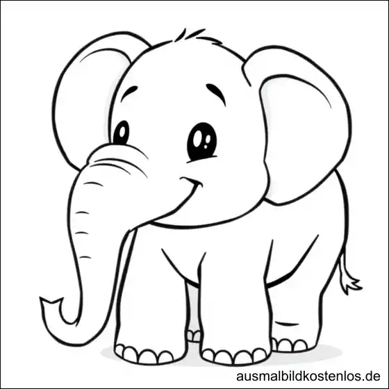 Malvorlagen Elefant kostenlos