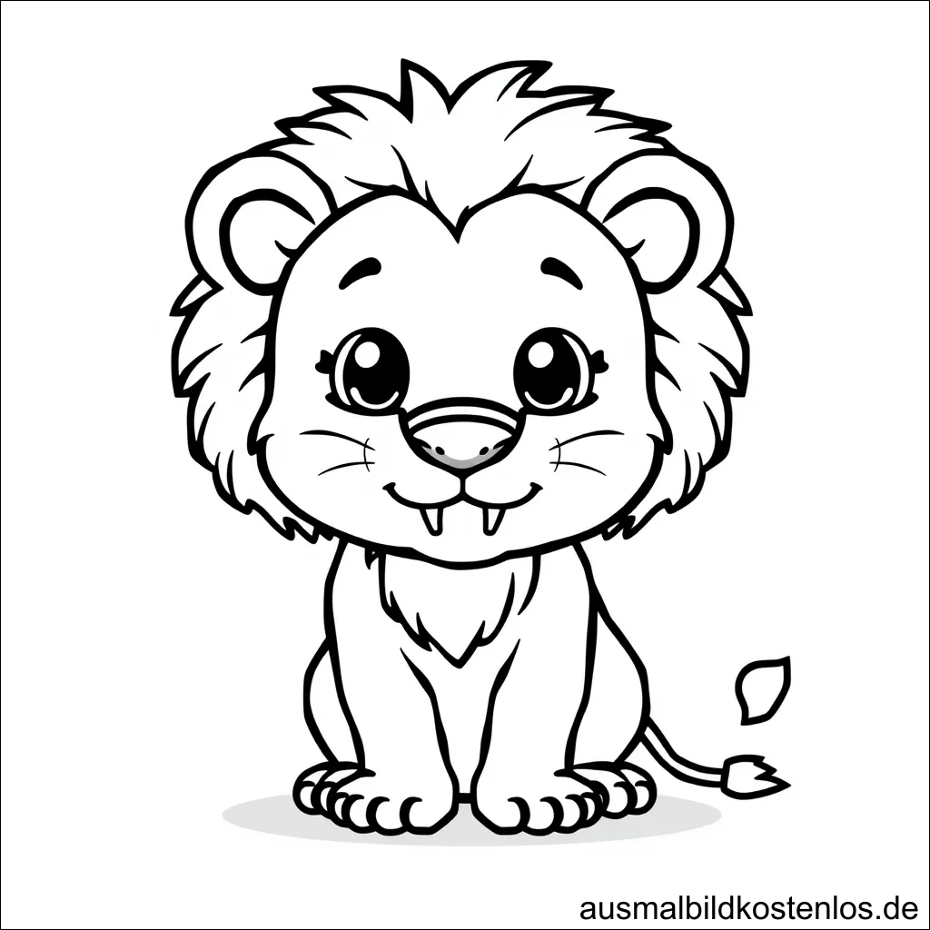 Ausmalbild Löwe für Kinder in der Vorschule