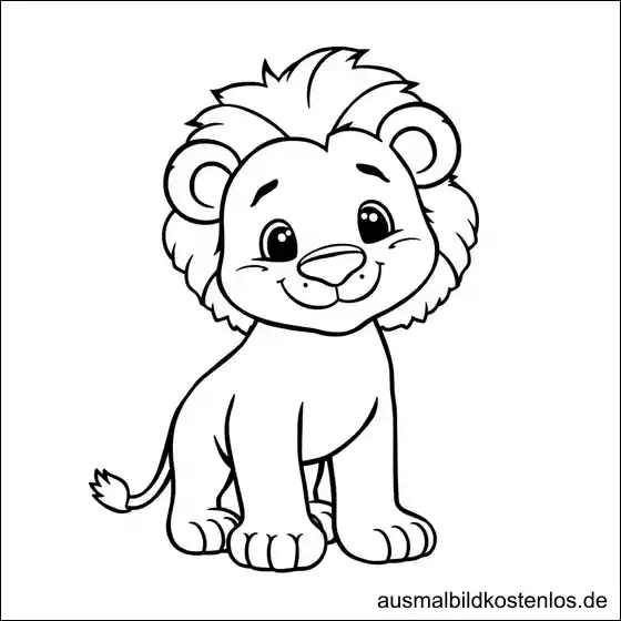 Kleiner Löwe Ausmalbild Kindergarten