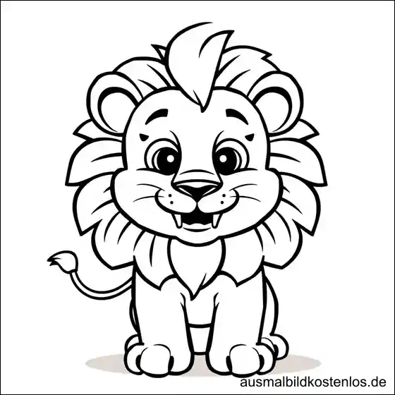Löwen Ausmalbild Kostenlos Drucken