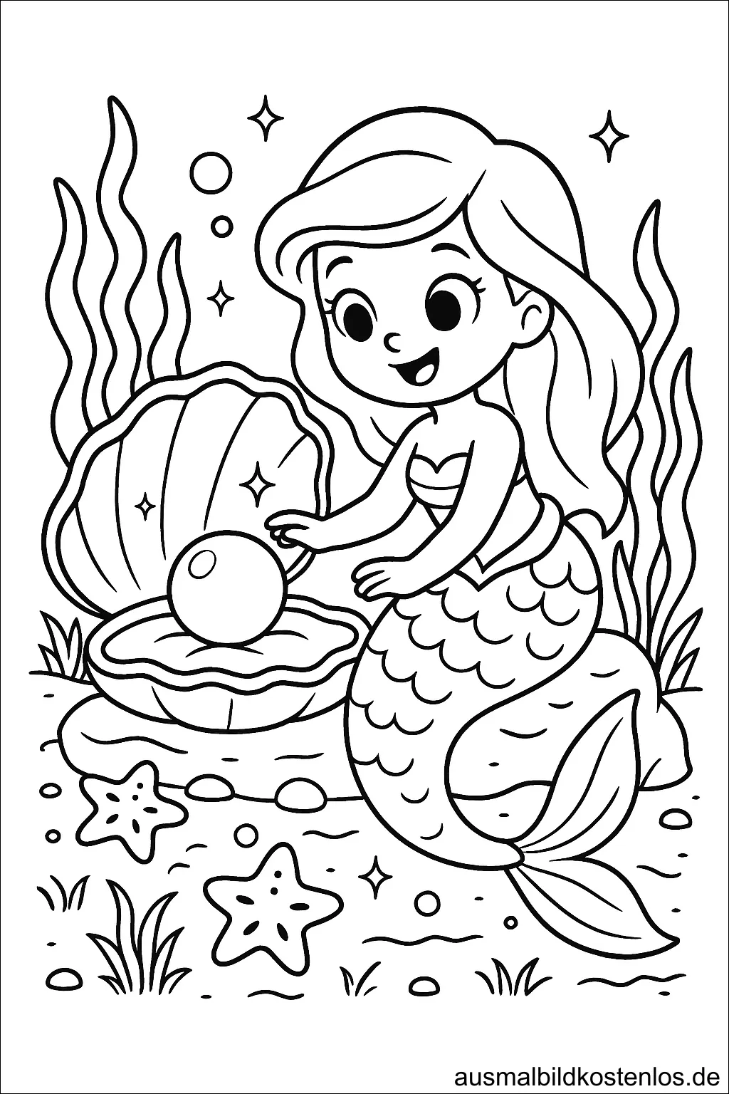 Meerjungfrau entdeckt eine Perle