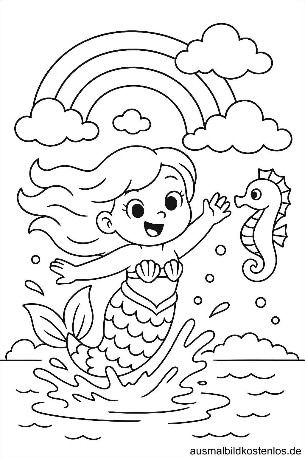 Meerjungfrau mit Seepferdchen