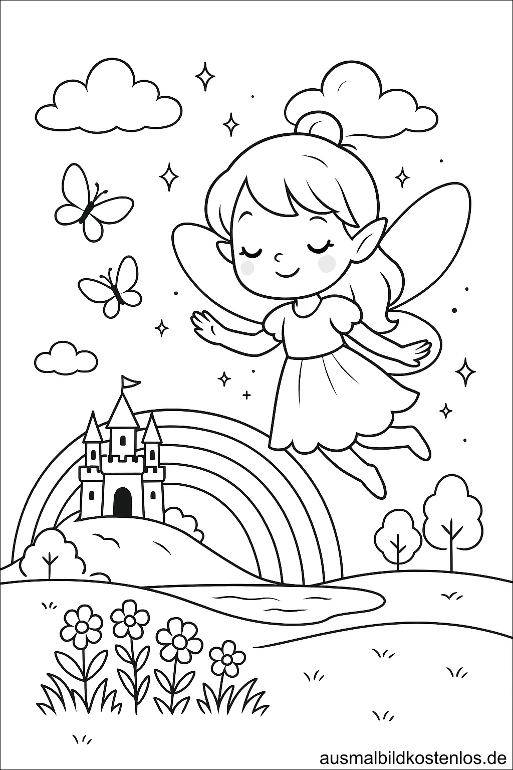 Fee über Regenbogen