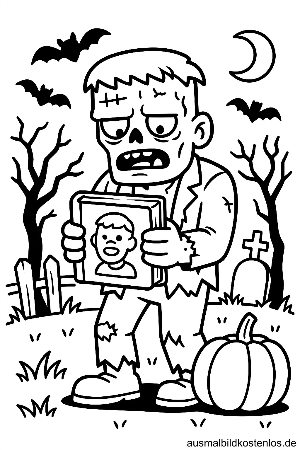 Frankenstein Zombie Malvorlage